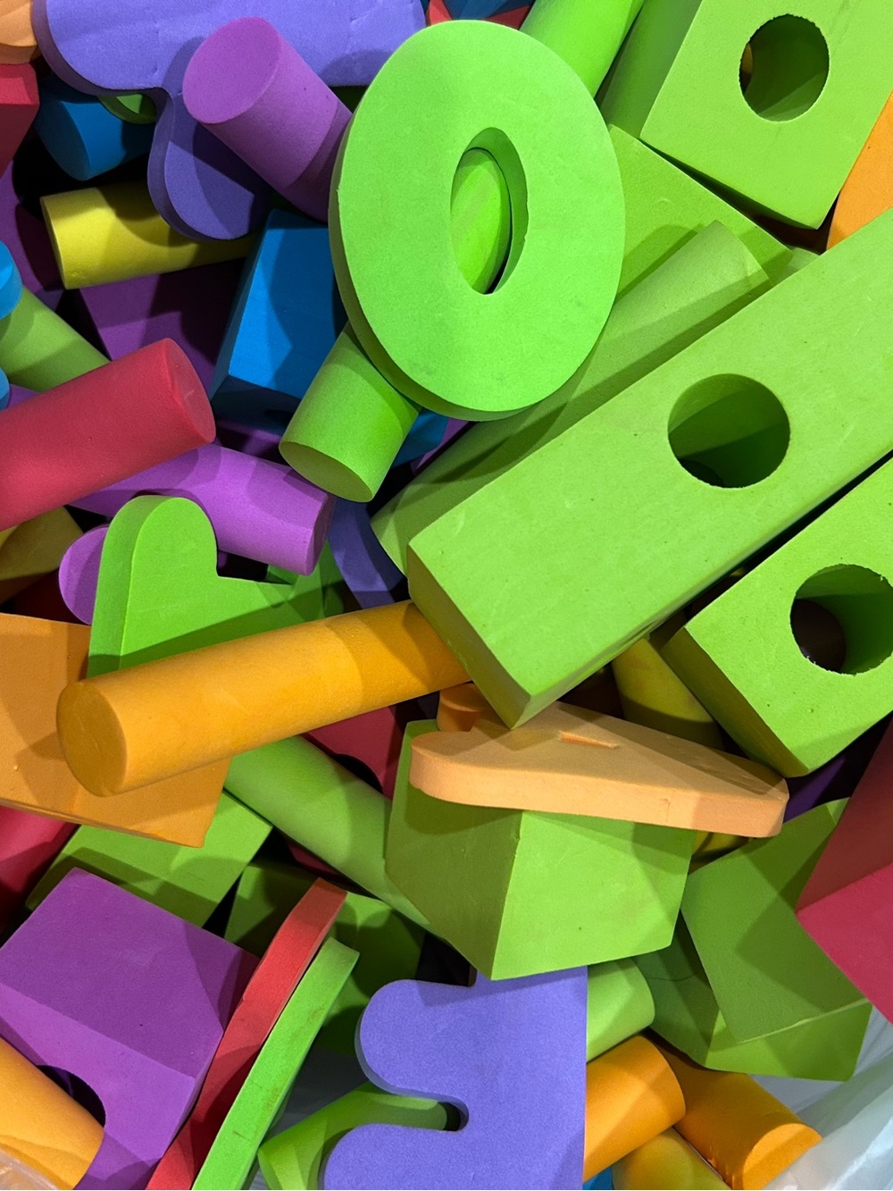Bright Foam Shape Building Blocks - Multicolor Set for Home Parties